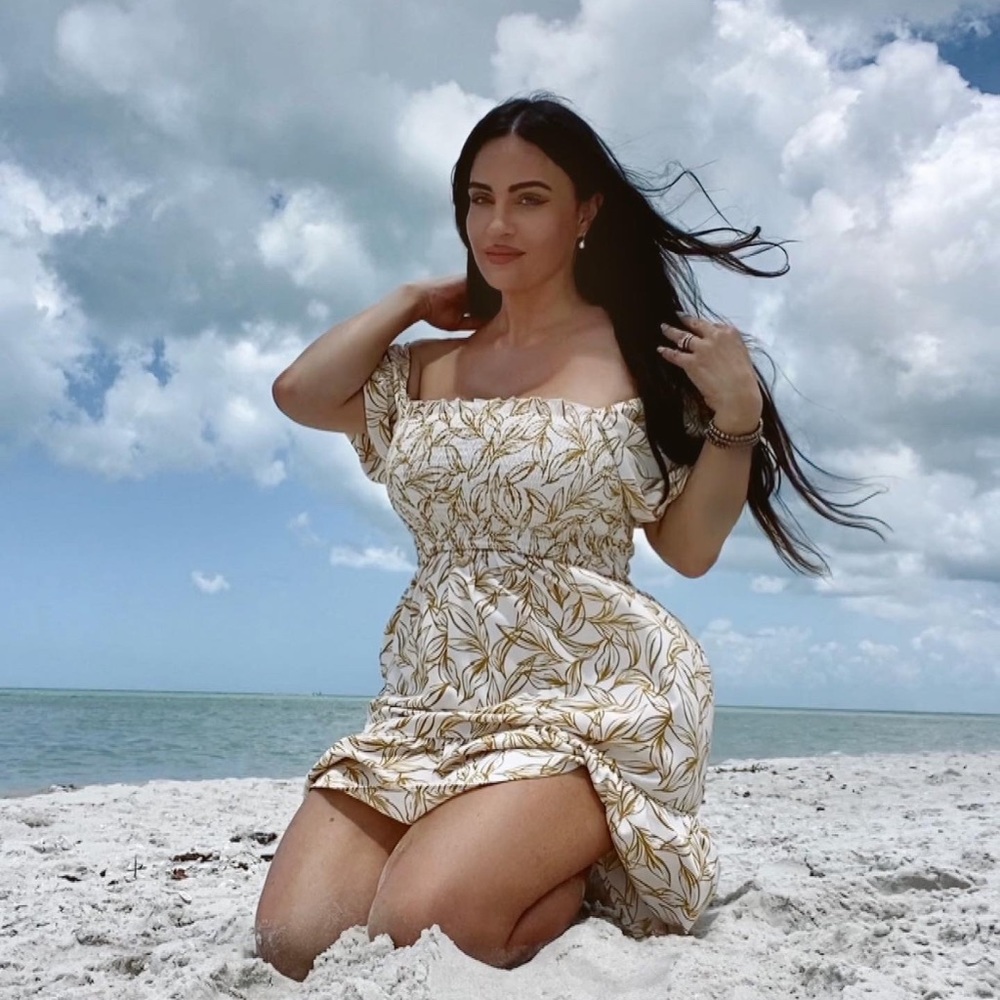 beautiful gold leaf summer dress